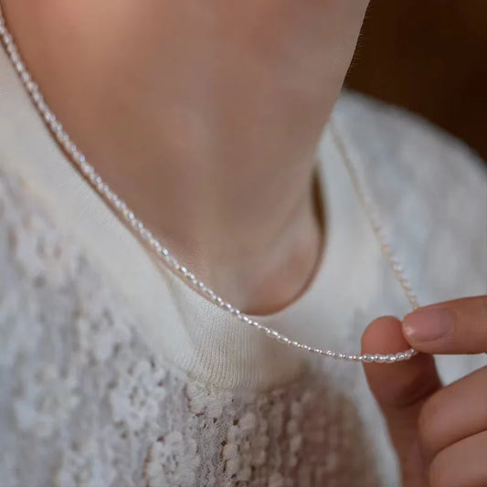 2.5-3.5mm Rice Shape Pearl Necklace