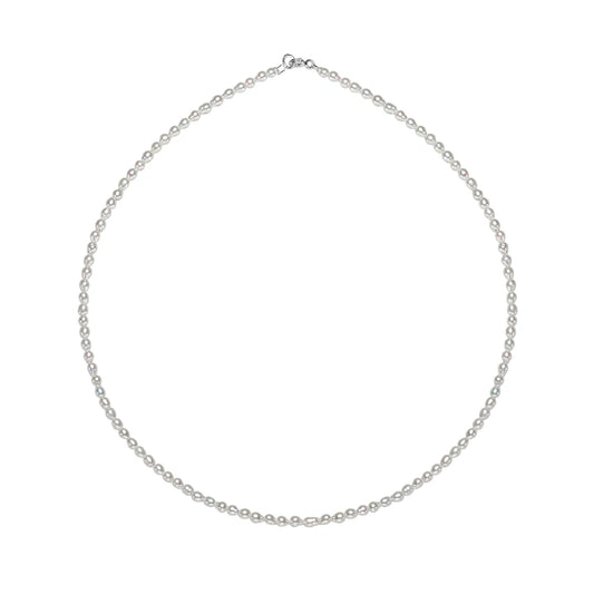2.5-3.5mm Rice Shape  Pearl Necklace