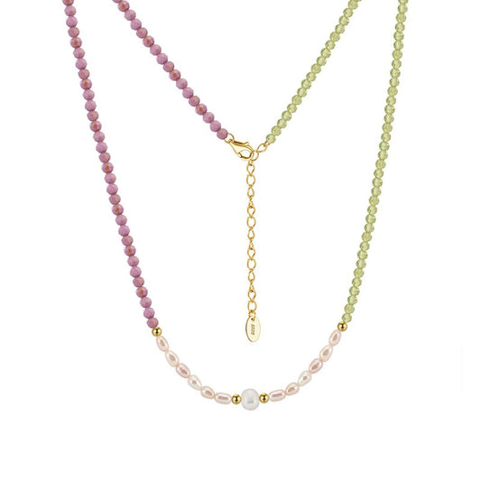 925 Sterling Silver 14K Gold Choker Necklace