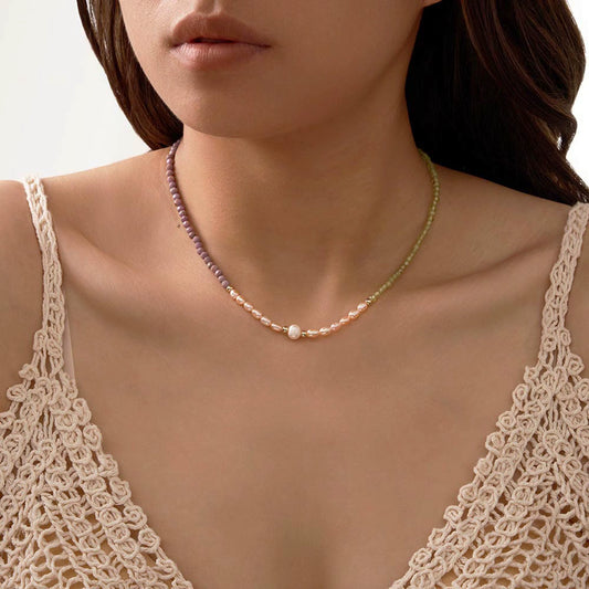 925 Sterling Silver 14K Gold Choker Necklace