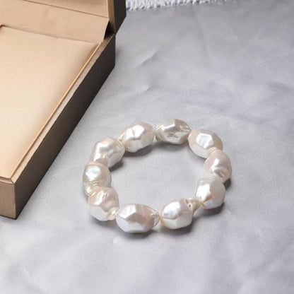 Adjustable Baroque Pearl Bracelet – Natural Freshwater