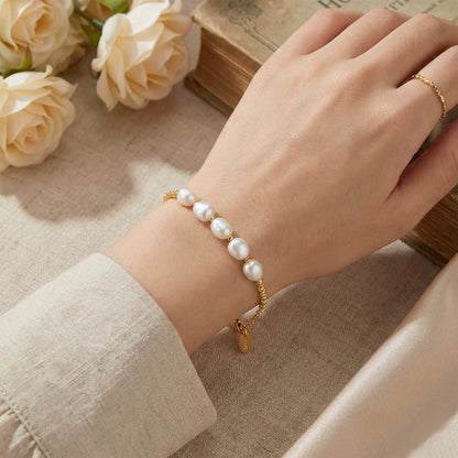 Baroque Pearl Nugget Chain Bracelet