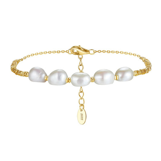Baroque Pearl Nugget Chain Bracelet