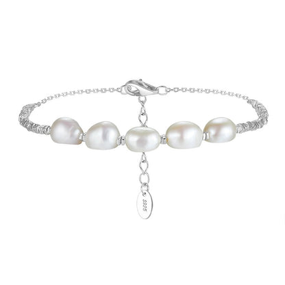 Baroque Pearl Nugget Chain Bracelet