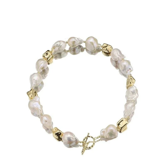 Baroque Pearl Necklace – 15-25mm Natural Freshwater, 14K Gold Filled