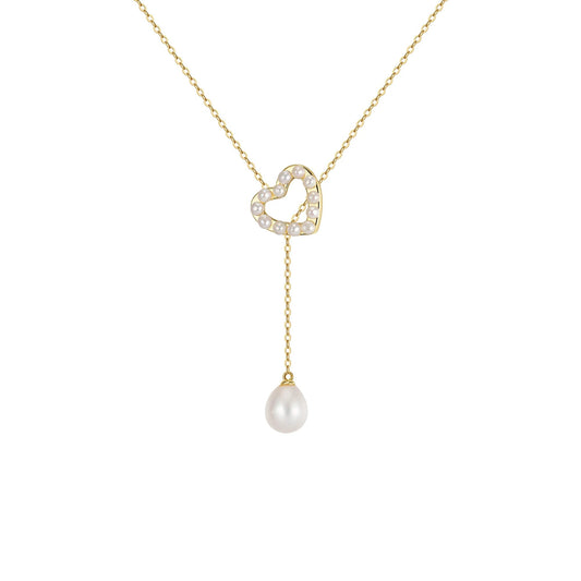 Heart Style Pearl Pendant Necklace