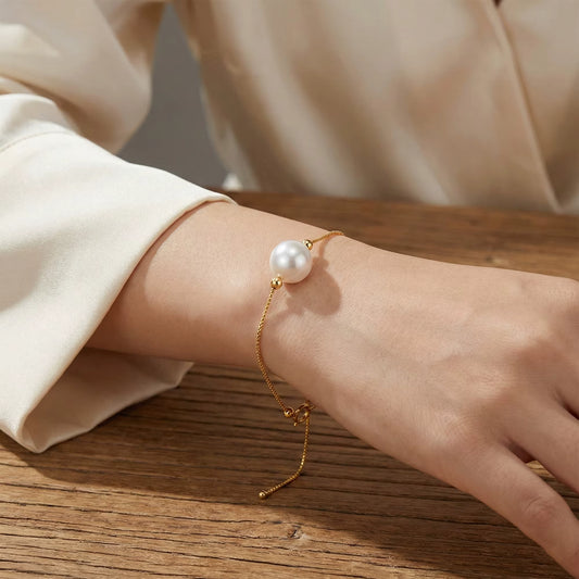 Pearl Charm Chain Bracelet