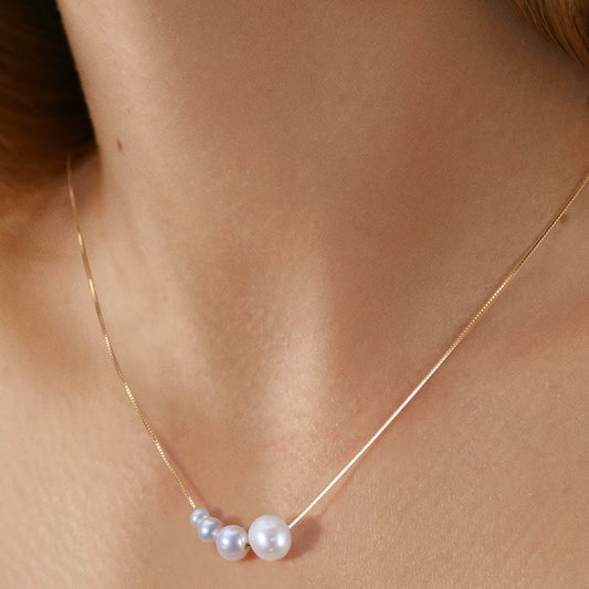 Round Pearl Pendant Necklace