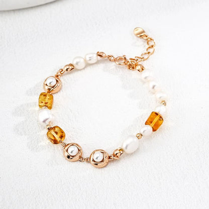 Pearl Amber Bracelet