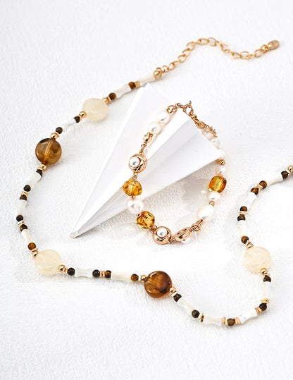 Pearl Amber Bracelet