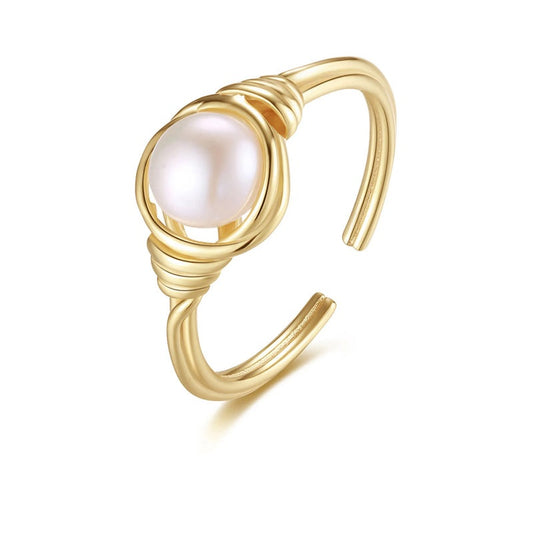 Twist Pearl Ring