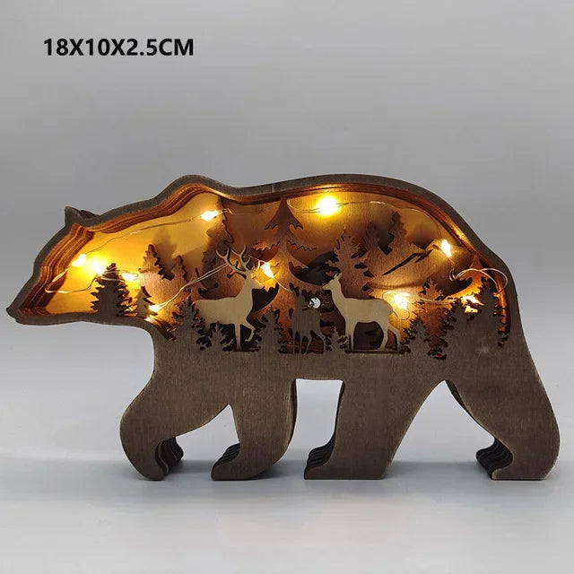 Vintage Wooden Animal Night Light
