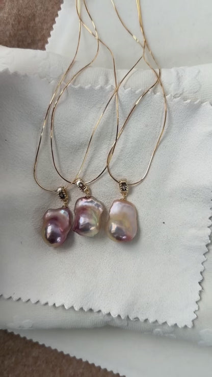 Iridescent Mini-Bus Necklace